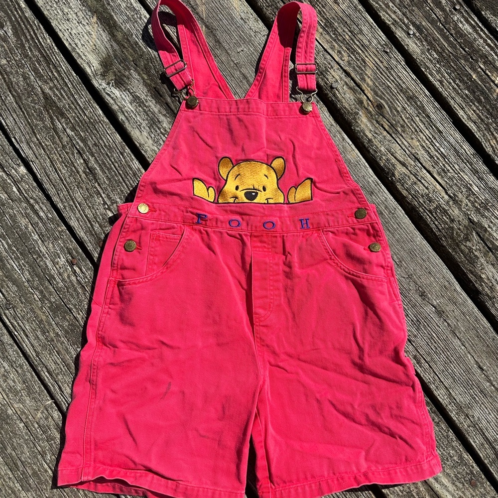 Winnie the Pooh Red Kids Overall Shorts